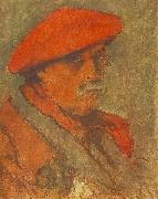 Jozsef Rippl-Ronai Self-portrait with Red Beret oil on canvas